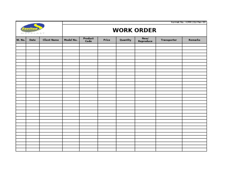 Work Order Details and Pricing Info | PDF