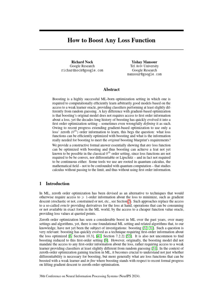 Boosting Any Loss Function Efficiently | PDF | Mathematical ...