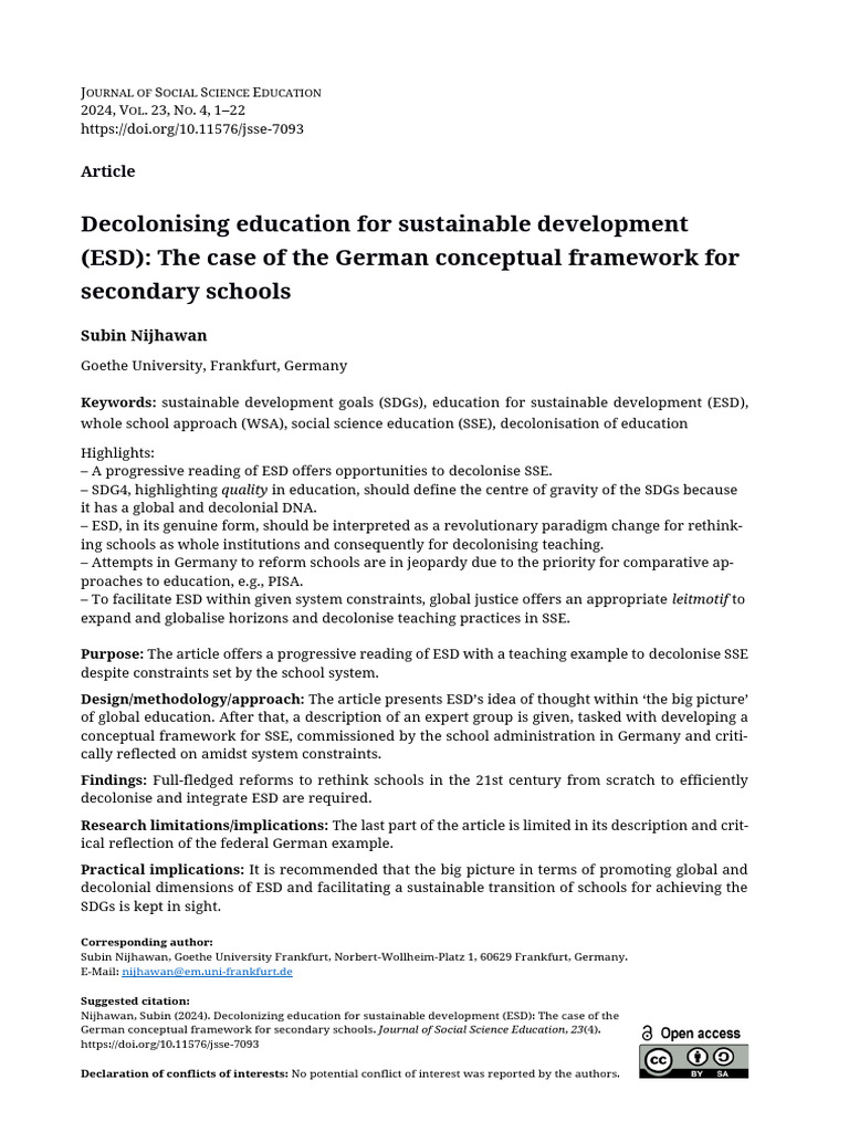 Nijhawan_Decolonising+education+for+sustainable+development+(ESD) | PDF ...