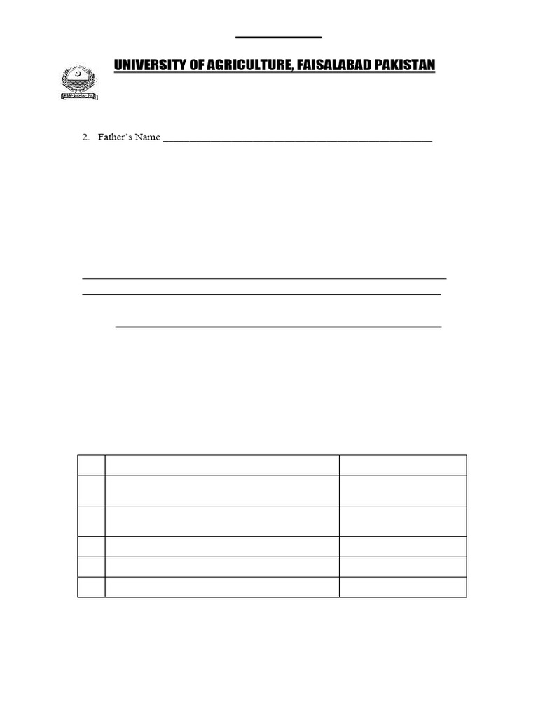 UAF Degree Verification Application Form | PDF