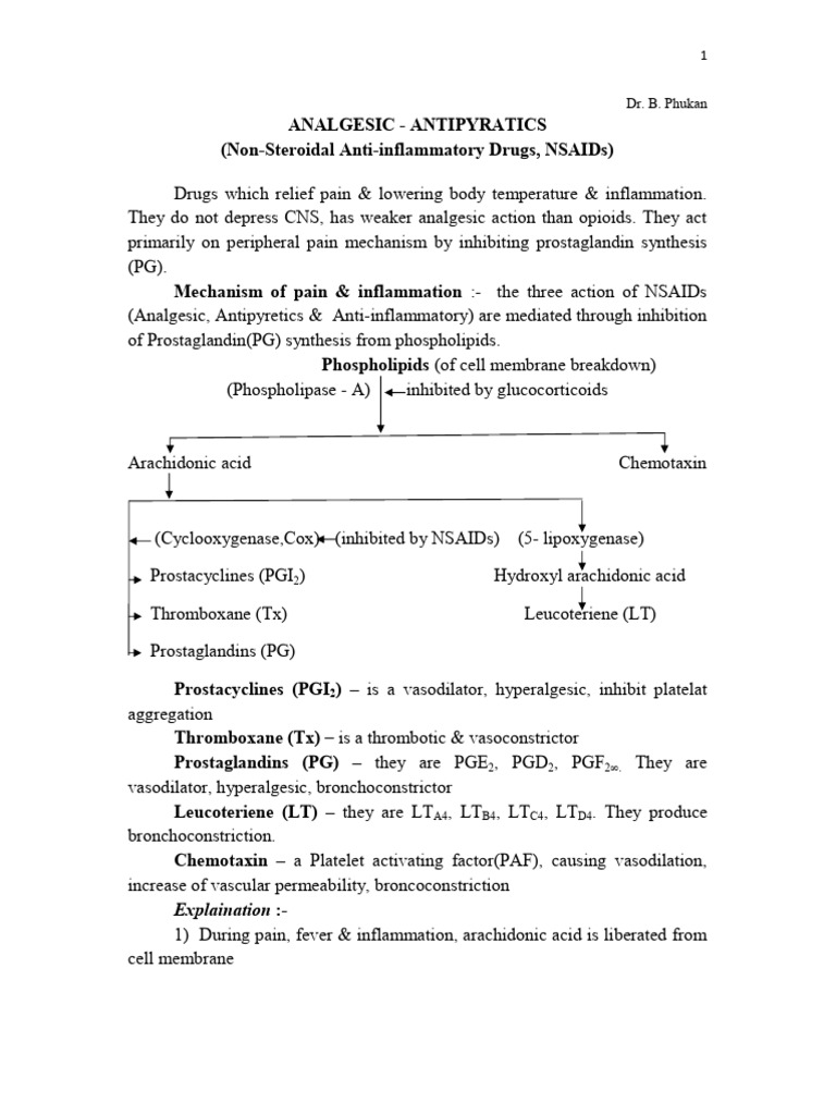 NSAIDs: Mechanism, Types, and Uses | PDF | Nonsteroidal Anti ...