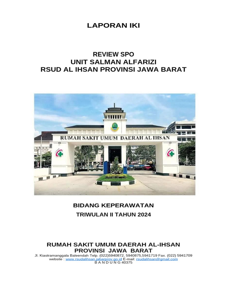 Evaluasi SPO RSUD Al Ihsan 2024 | PDF
