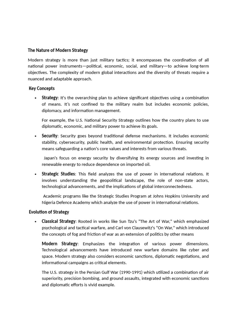 Modern Strategy in Global Security | PDF | Crime & Violence ...
