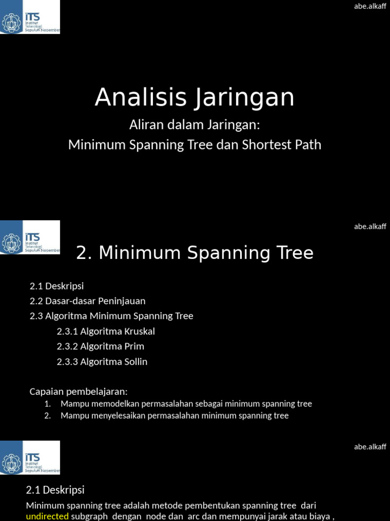 Algoritma Minimum Spanning Tree dan Shortest Path | PDF