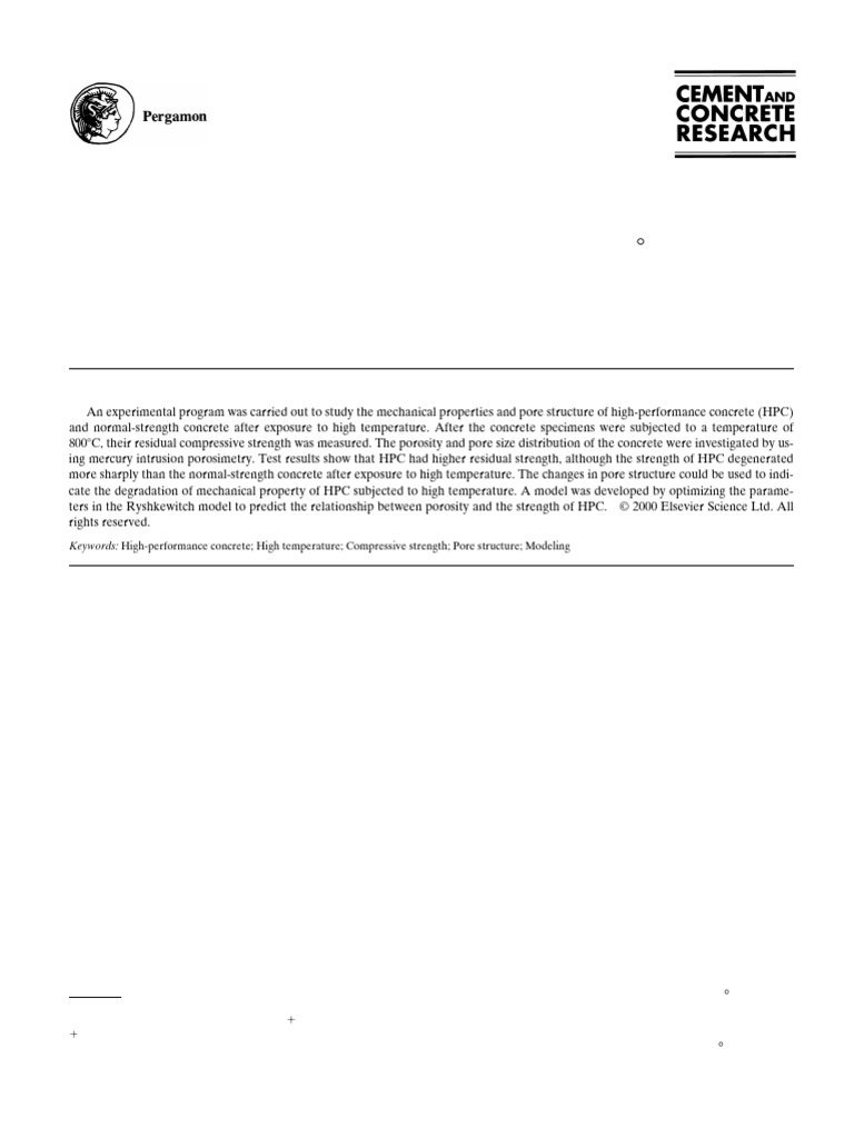 Compressive Strength and Pore Structure of High-Performance Concrete ...