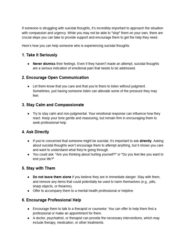 If Someone Is Struggling With Suicidal Thoughts, It's Incredibly ...