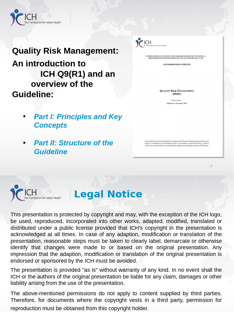 ICH Q9 (R1) IntroductionPresentation 2024 0804 | PDF | Risk | Risk ...