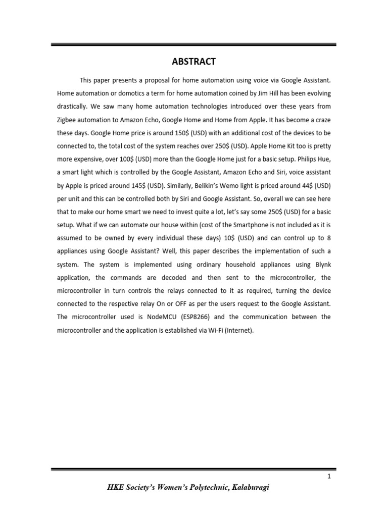 IoT based Smart Home applications control | PDF | Rectifier | Arduino