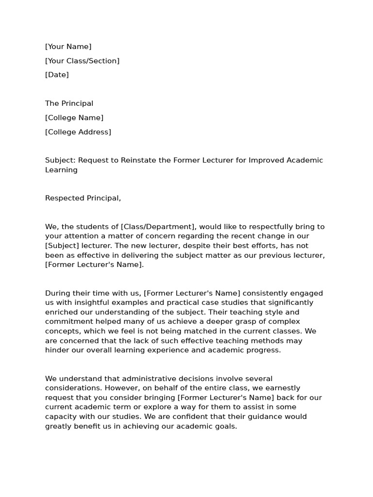 Request Letter | PDF