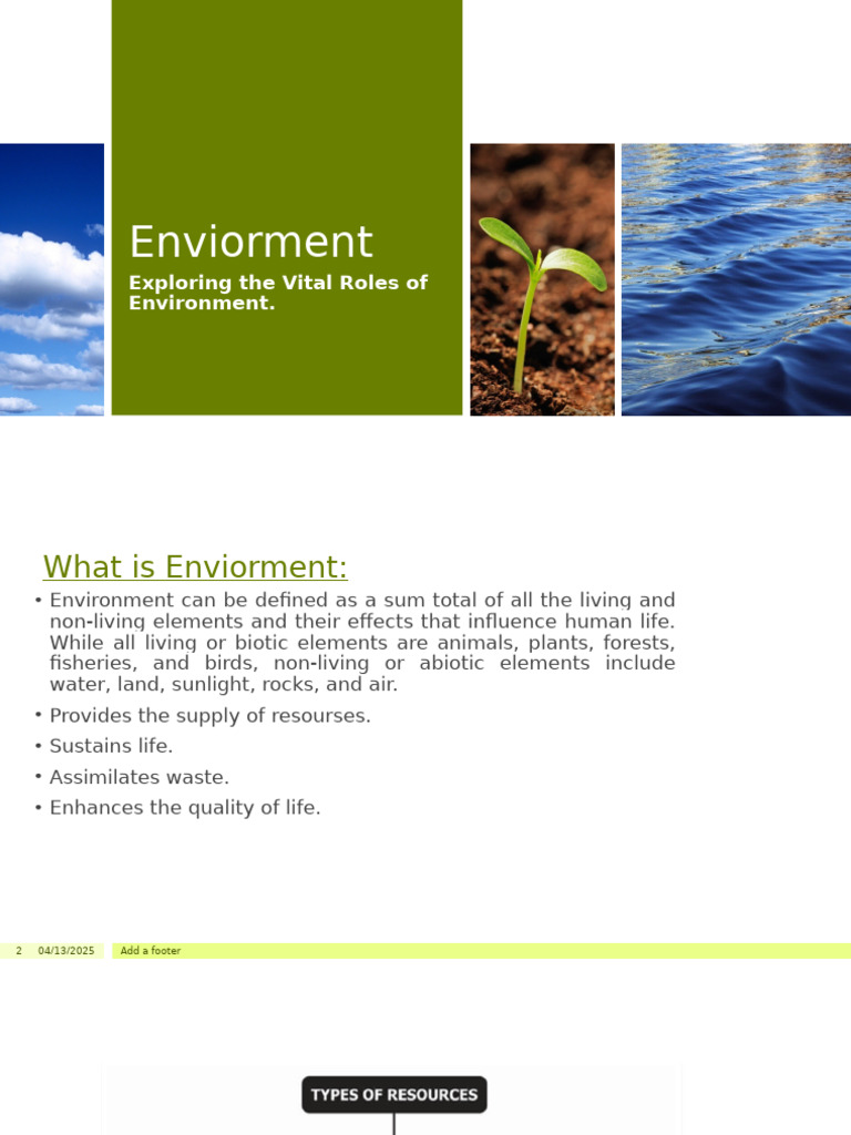 Understanding the Environment's Role | PDF