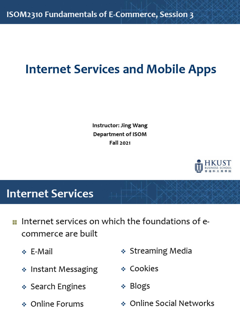 3-Internet Services and Mobile Apps | PDF | Mobile App | Internet
