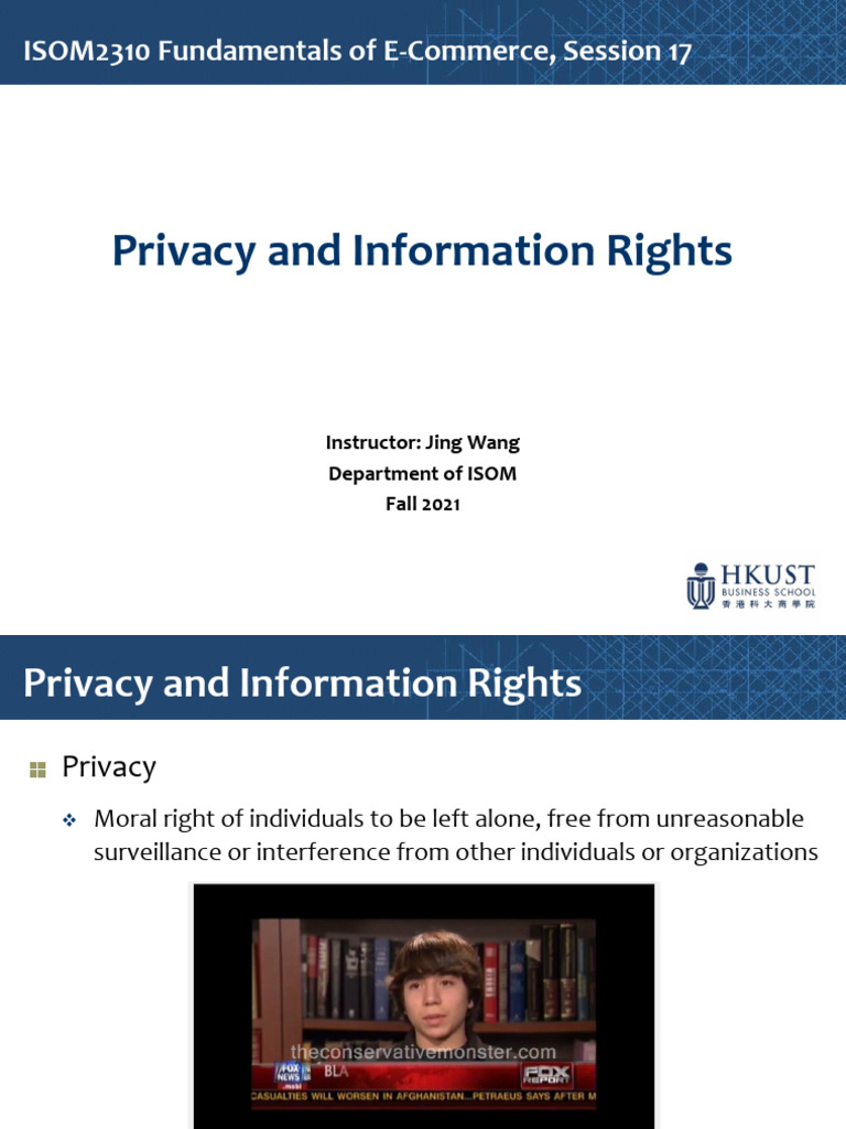 17-Privacy and Information Rights | PDF | Http Cookie | World Wide Web