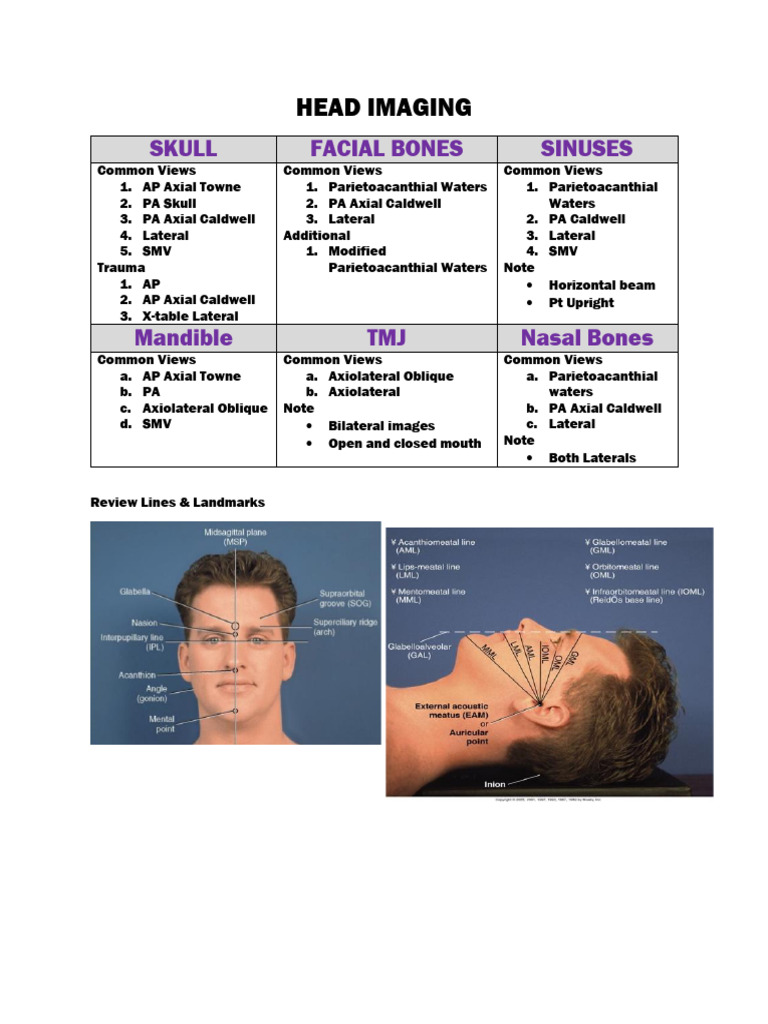 Radiographic Positioning Techniques | PDF | Skull | Skeletal System