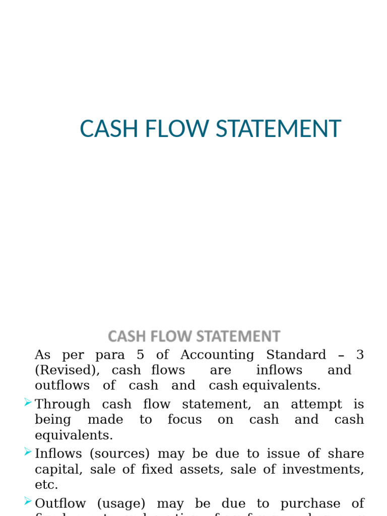 Understanding Cash Flow Statements | PDF | Cash Flow Statement | Cash