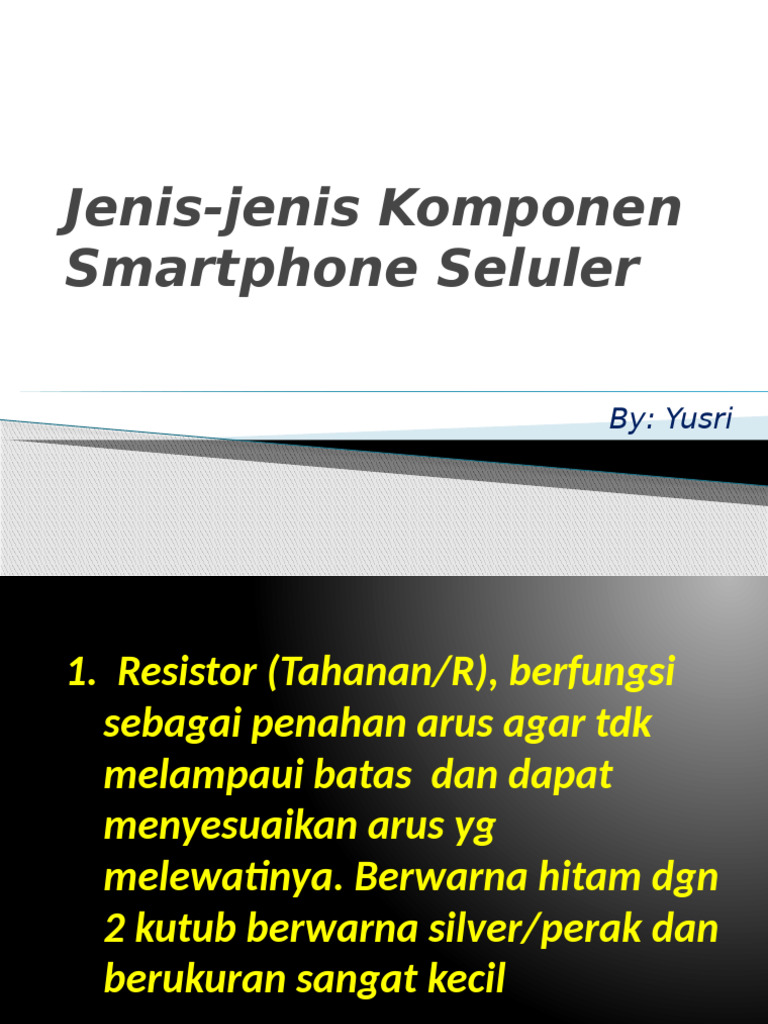 Jenis Komponen Smartphone | PDF