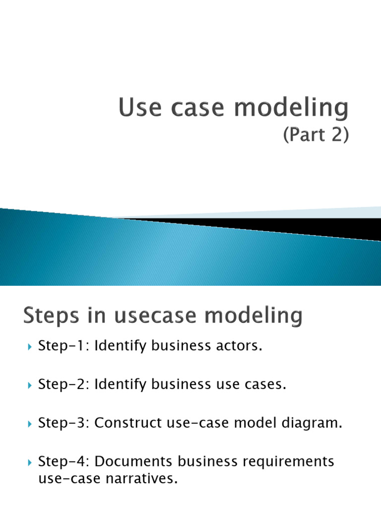Business Use Case Modeling Steps | PDF