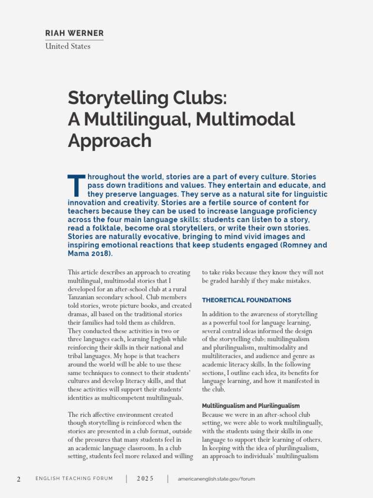 Multilingual Storytelling in Education | PDF | Storytelling | Books