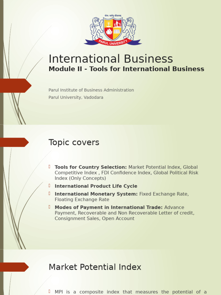 Module II - Tools For International Business | PDF | Exchange Rate ...