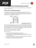 Find Dot Matrix Printer Head Values in VB6 Programming