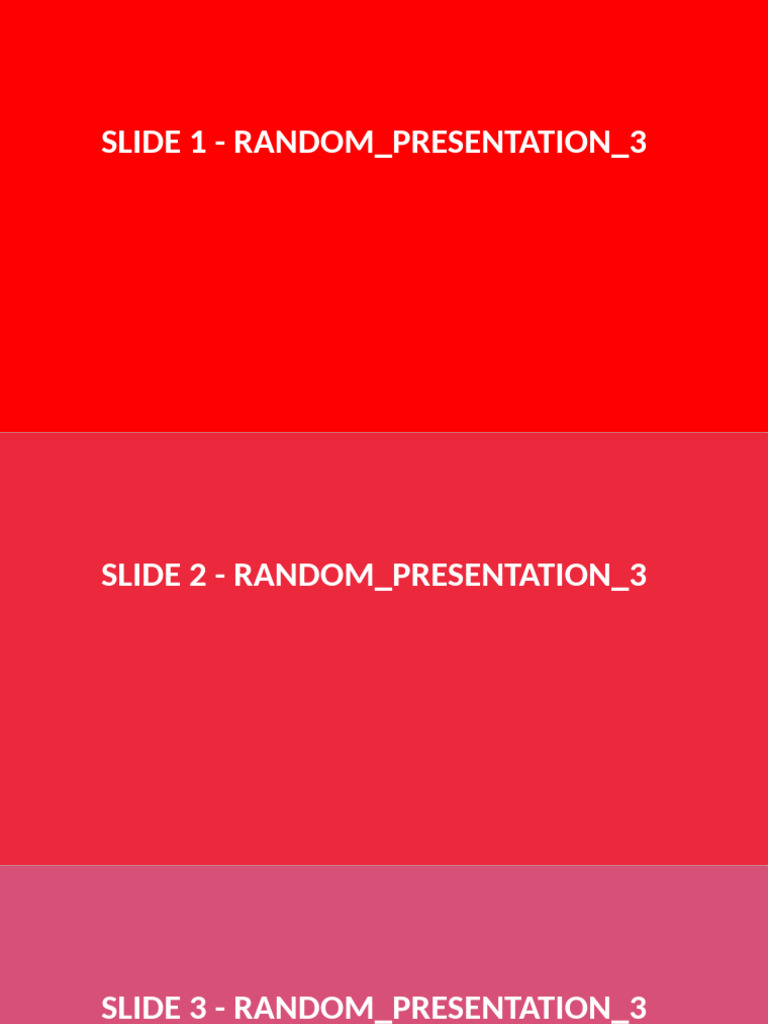 Random Presentation 3 | PDF