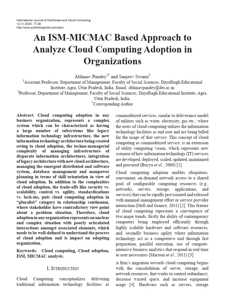Analyzing Cloud Adoption Complexities | PDF | Cloud Computing | Scalability