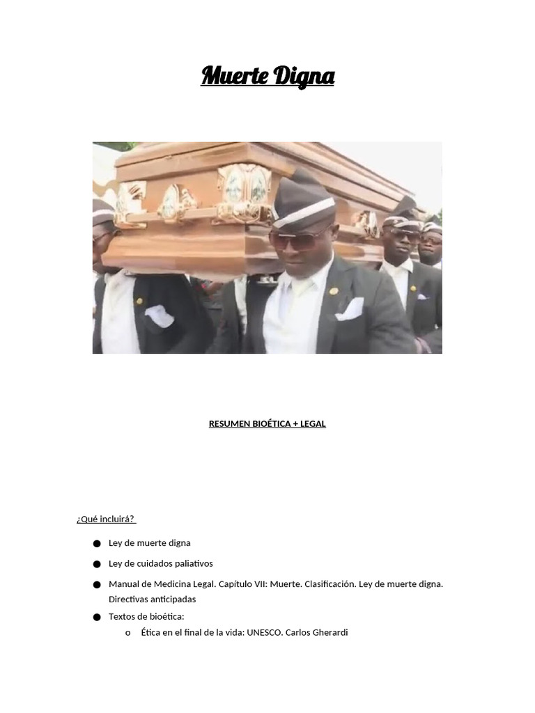 Ley de Muerte Digna y Cuidados Paliativos | PDF | Muerte | Cuidados ...