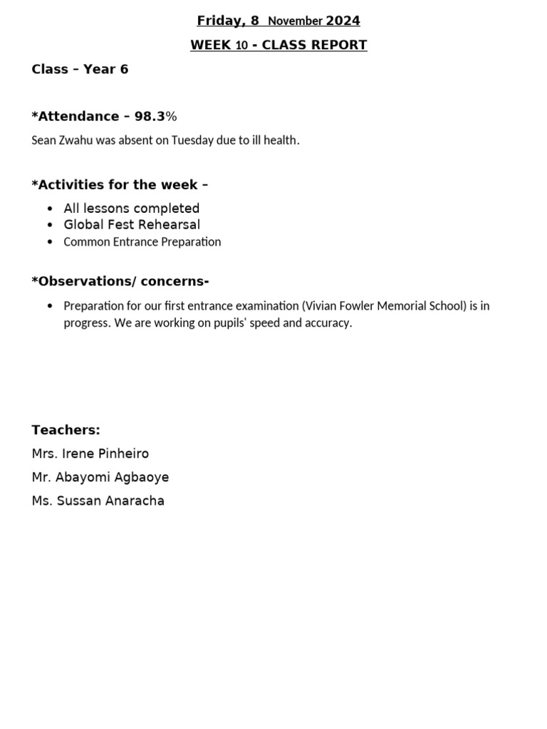WEEK 10 Report | PDF