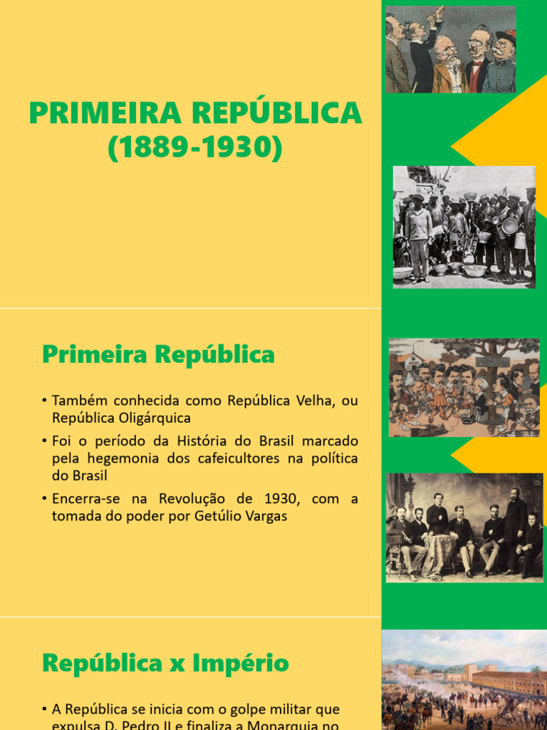 Características da Primeira República | PDF | Brasil