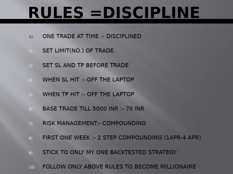 Trading Discipline Rules for Success | PDF