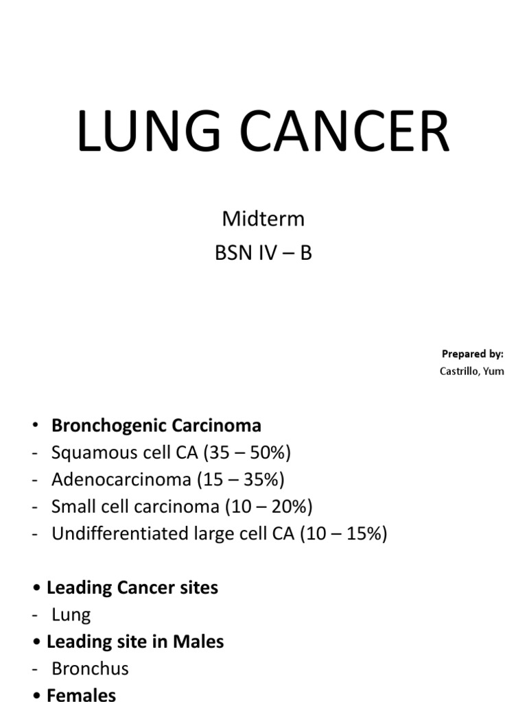 Overview of Lung Cancer Types and Risks | PDF | Science & Mathematics