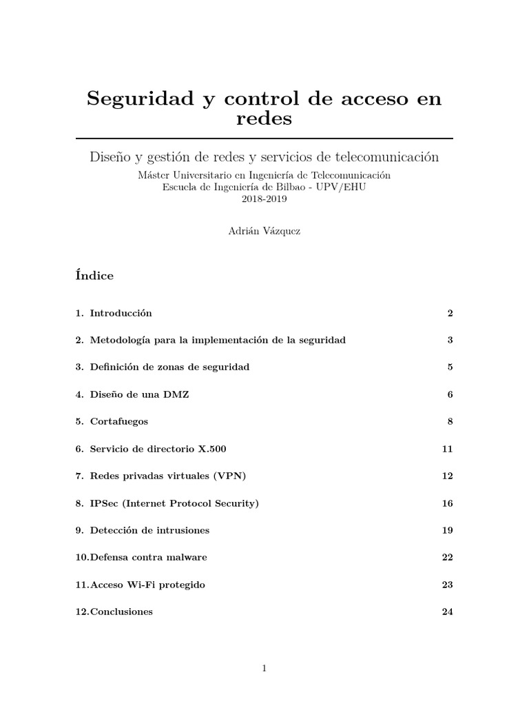 4 Seguridad y Control de Acceso en Redes - 230413 - 162212 | PDF ...