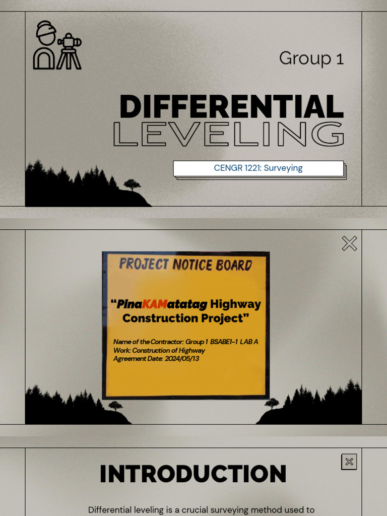 Differential Leveling in Highway Surveying | PDF | Surveying ...