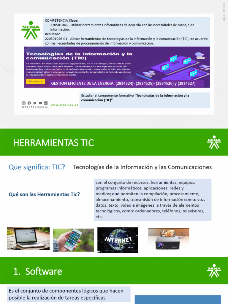 Herramientas TIC y Software: Guía Completa | PDF | Programa de ...