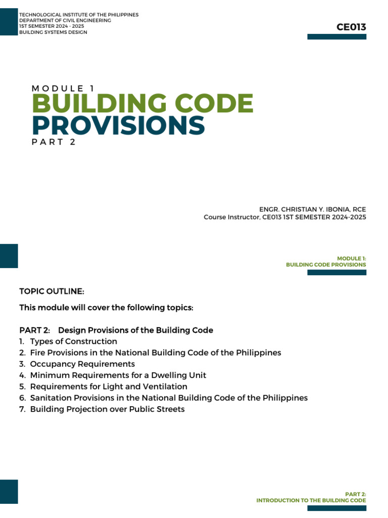 Building Code Provisions Overview | PDF | Wall | Ventilation (Architecture)