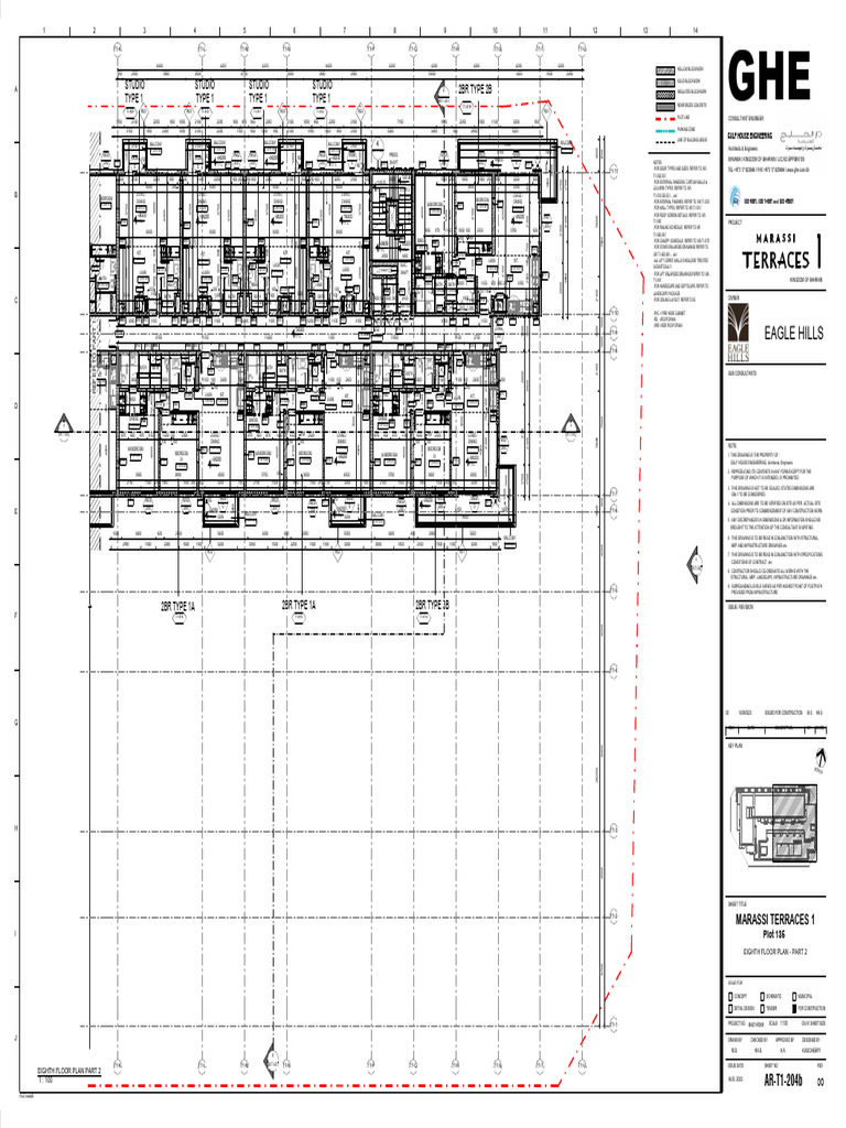AR-T1-204b-EIGHTH FLOOR PLAN - PART 2 | PDF | Building Engineering ...