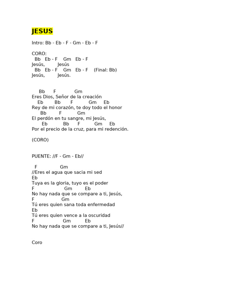 Letra de la canción 