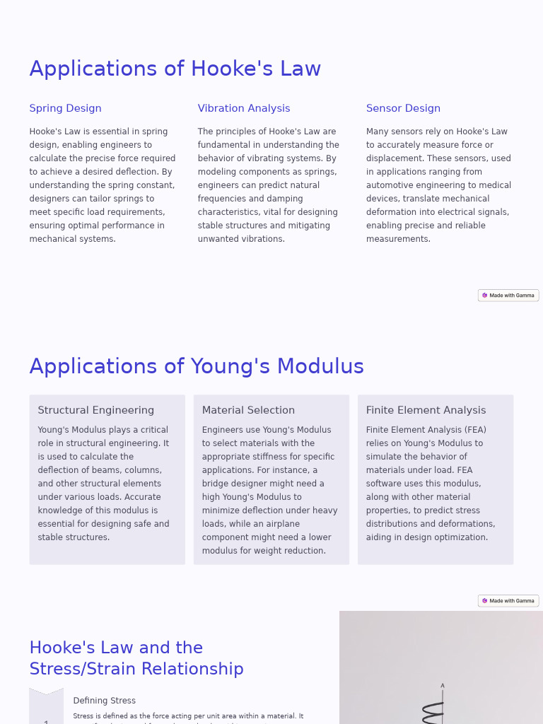 Applications of Hookes Law | PDF | Young's Modulus | Stress (Mechanics)