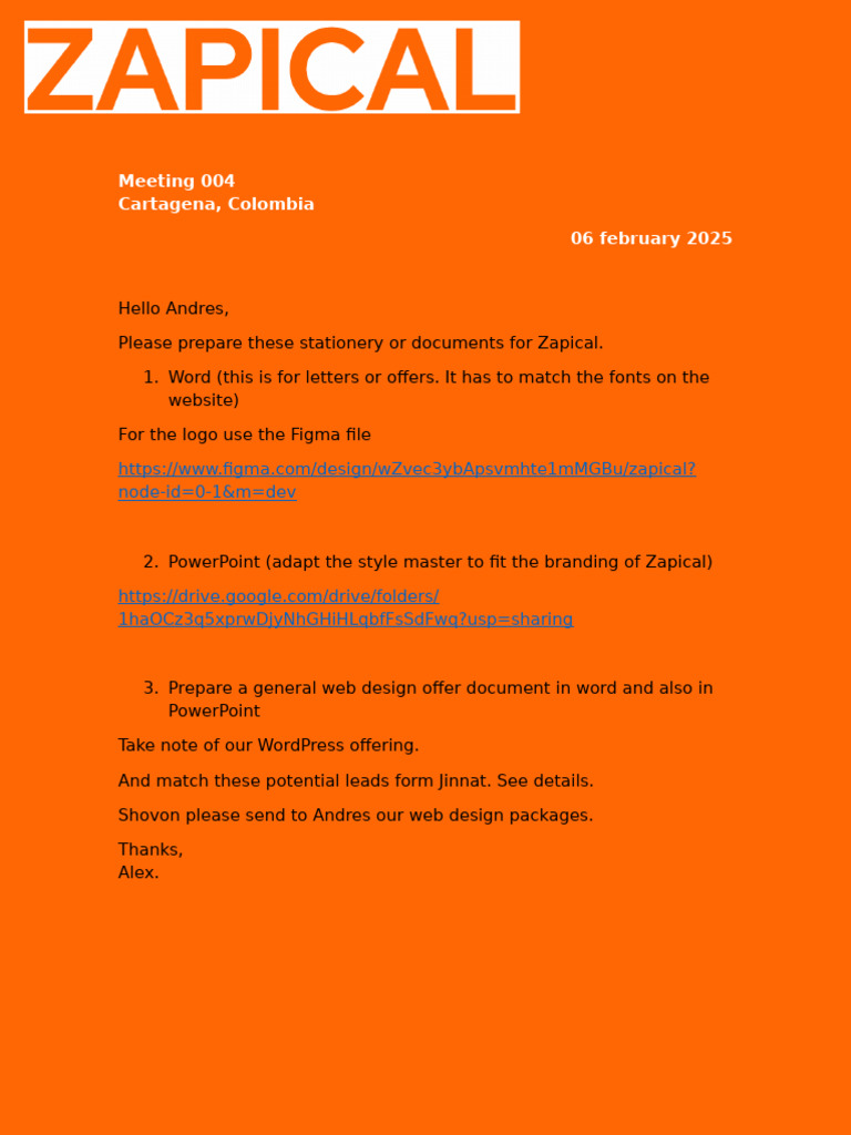 Word Template Zapical PDF