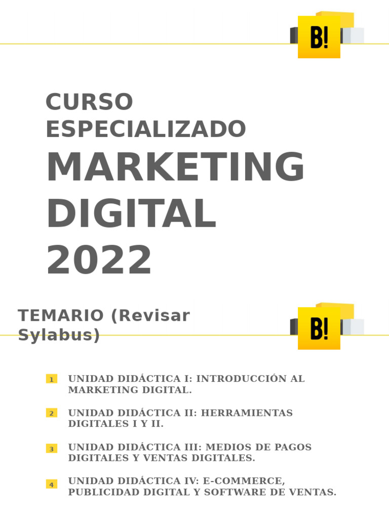 Curso de Marketing Digital 2022 | PDF | Marketing | Publicidad digital