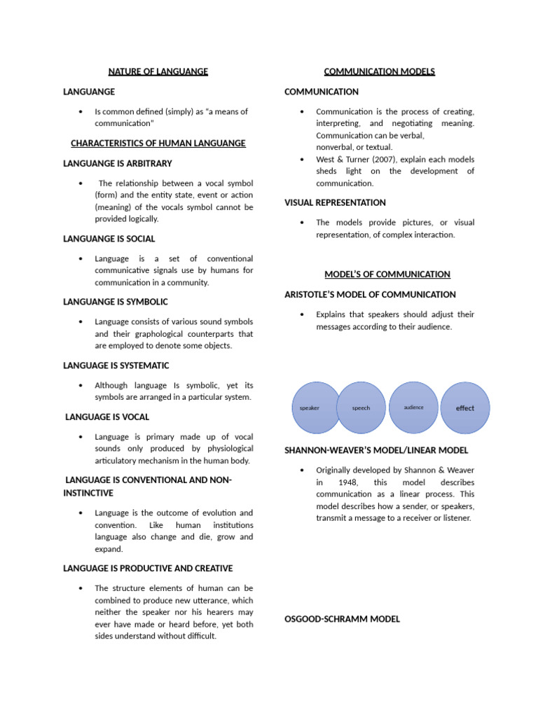 Systematic Nature of Language | PDF | Communication | Linguistics