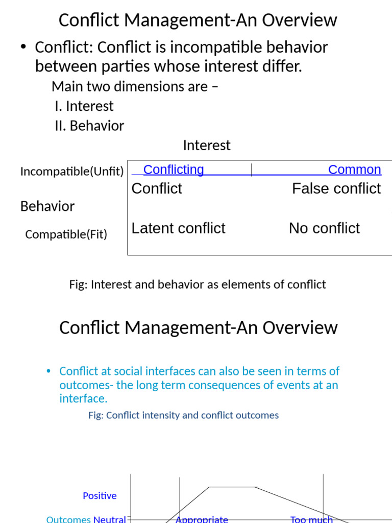 Conflict Management An Overview | PDF | Negotiation | Perception