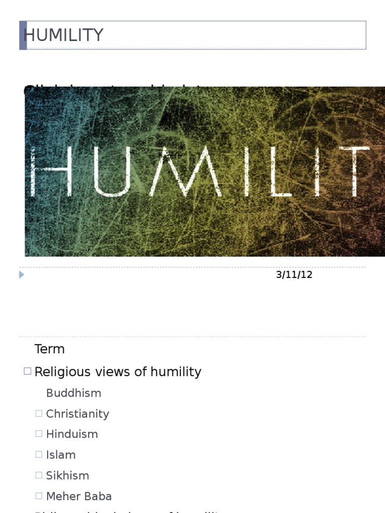 Humility | PDF | Humility | Indian Religions