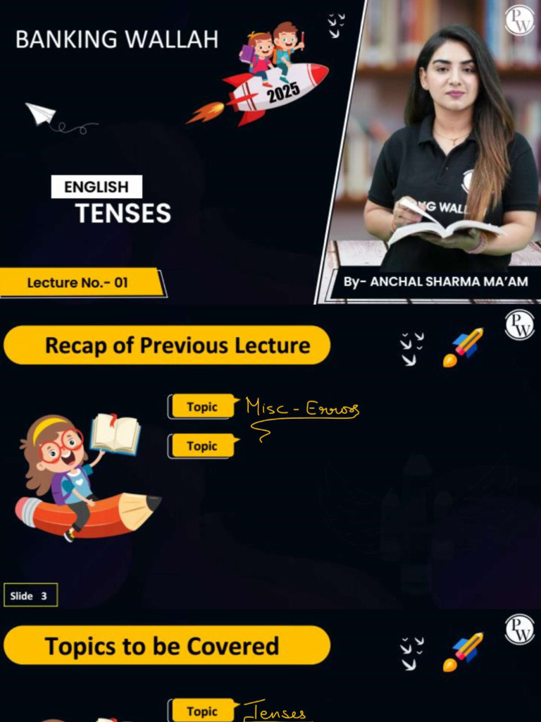 Tenses 01 - Class Notes | PDF