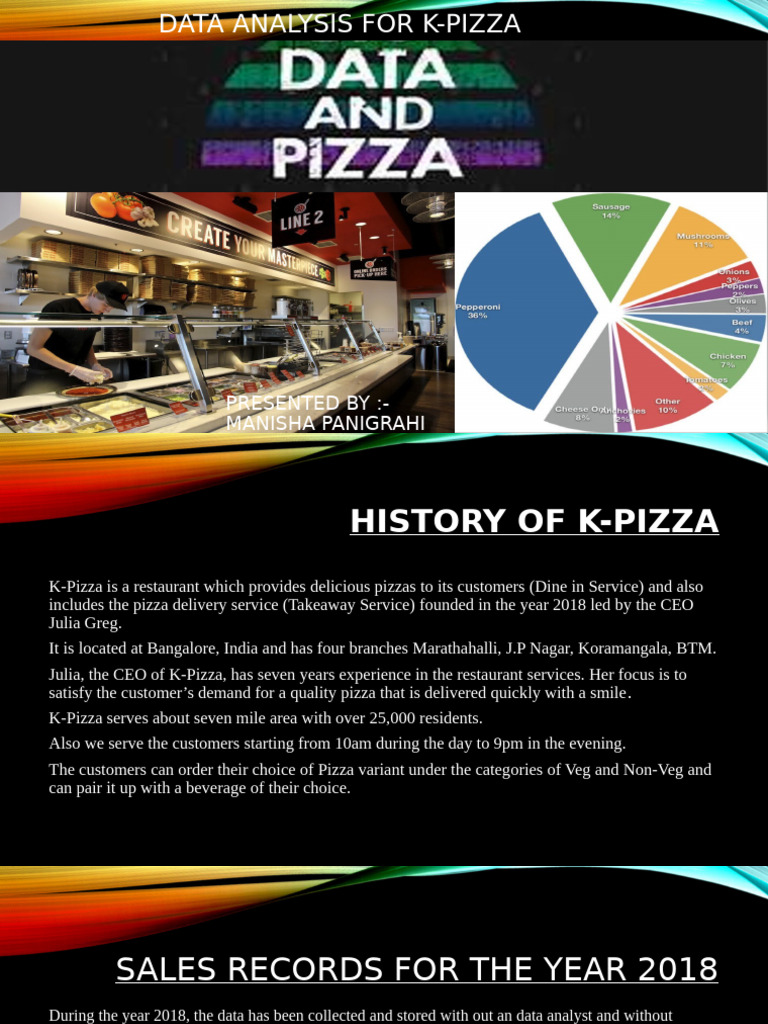 K-Pizza Sales Analysis 2018-2019 Insights | PDF | Sql | Databases