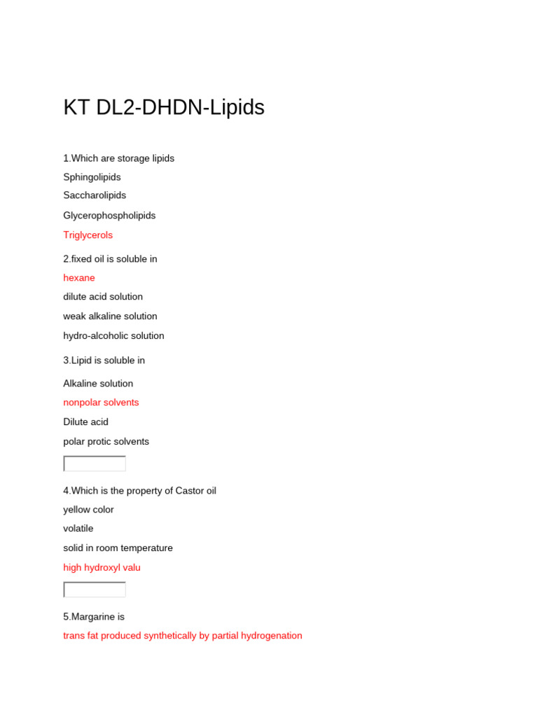 Lipid | PDF | Lipid | Fatty Acid