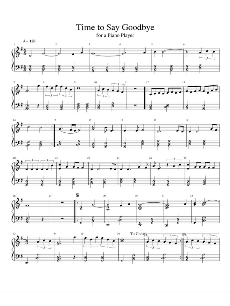 Time To Say Goodbye | PDF
