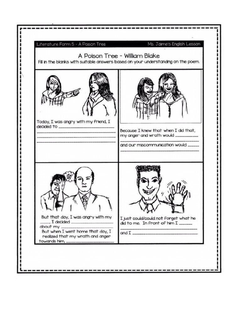 Poison Tree Exercise | PDF
