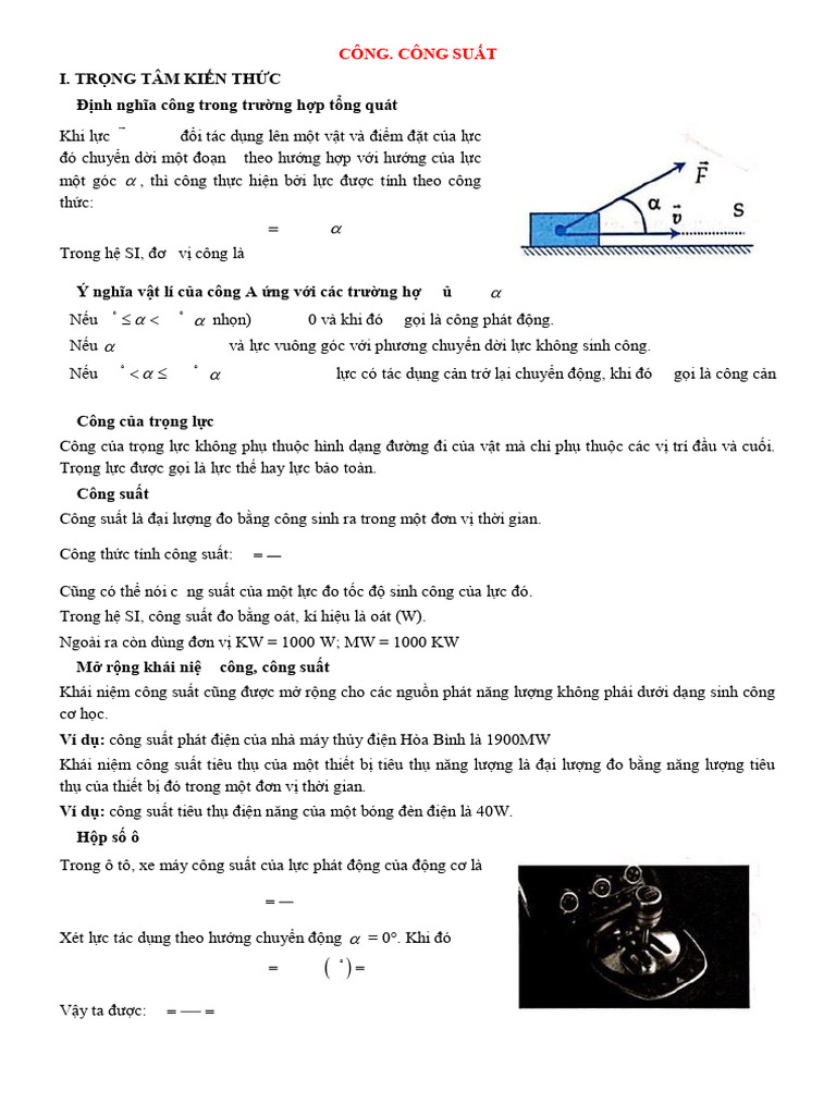 Công và công suất | PDF