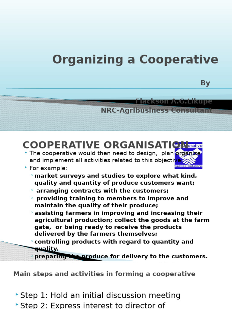 Steps to Organize a Cooperative | PDF | Cooperative | Board Of Directors