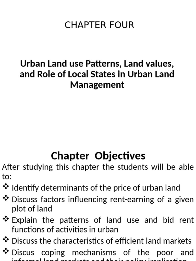 Urban Land Use Patterns and Influences | PDF | Market (Economics ...